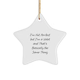 Valet Gifts for Men, Funny Star Ornament, I'm Not Perfect, Comedic Valet, Christmas Unique Gifts from Men to Friends, Coworkers, and Family - Image 1